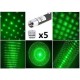 Лазерная указка 5 в1 зеленый Лазер 5 насадок