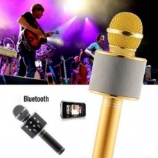 Беспроводной микрофон караоке блютуз WS-858 Bluetooth динамик USB