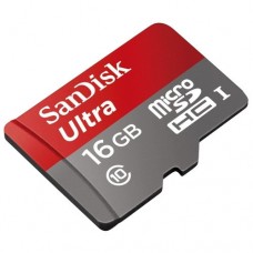 Карта памяти SanDisk Ultra microSD HC UHS-I 16GB Class 10 + SD-adapter