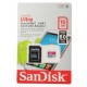 Карта памяти SanDisk Ultra microSD HC UHS-I 16GB Class 10 + SD-adapter