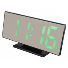Электронные настольные зеркальные LED часы DS-3618L зеленая подсветка