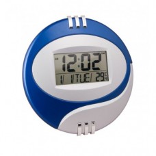 Электронные настенные часы Kenko КК 6870 с термометром Синие