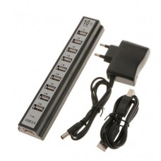 Хаб концентратор Digital USB 2.0 на 10 портов с блоком питания