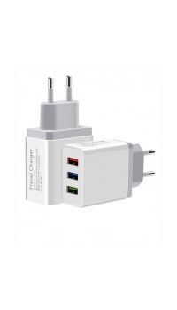 Сетевое зарядное устройство UKC 4758 Fast Charge AR 001 c 3 USB портами