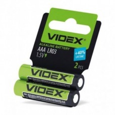 Батарейка щелочная VIDEX LR03 (AAA) 1.5V минипальчиковая 1шт