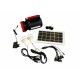 Фонарь ручной светодиодный Yajia YJ-1902T с солнечной панелью и USB Power Bank