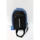 Рюкзак кросс-боди Bobby через плечо c защитой от карманников, с USB зарядным и портом для наушников синий