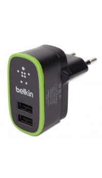 Сетевое зарядное устройство Belkin (2USB 2.1A) Чёрный