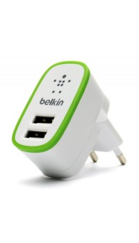 Сетевое зарядное устройство Belkin (2USB 2.1A) Белый