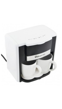 Капельная кофеварка DOMOTEC MS-0706 + 2 чашки белая