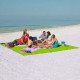 Коврик-подстилка для пикника или моря анти-песок Sand Free Mat 200x200 мм Зелёный