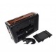 Портативный радио приемник "GOLON" RX-277LSD USB FM Коричневый с солнечной панелью