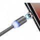 Магнитный кабель 3в1 для зарядки micro USB | Lightning | USB type C Magnetic USB Cable в оплётке