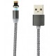 Магнитный кабель 3в1 для зарядки micro USB | Lightning | USB type C Magnetic USB Cable в оплётке