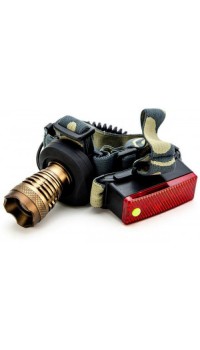 Профессиональный аккумуляторный налобный фонарь POLICE CREE-T6 2 в 1