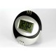 Электронные настенные часы Kenko КК 6870 с термометром Чёрные