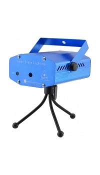 Лазерный проектор, стробоскоп, диско лазер UKC HJ06 6 в 1 c триногой Синий 4054