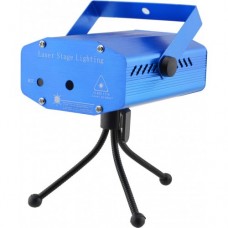 Лазерный проектор, стробоскоп, диско лазер UKC HJ06 6 в 1 c триногой Синий 4054