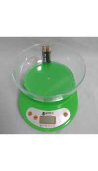 Электронные Кухонные Весы ВИТЕК до 7кг + батарейки Зелёные