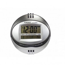 Электронные настенные часы Kenko КК 6870 с термометром Серые