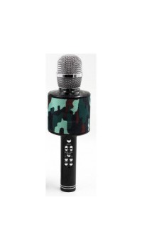 Беспроводной микрофон караоке блютуз K319 Bluetooth динамик USB Камуфляж