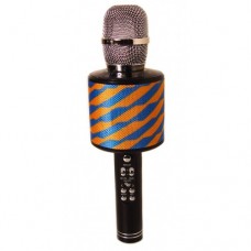 Беспроводной микрофон караоке блютуз K319 Bluetooth динамик USB Сине-желтый
