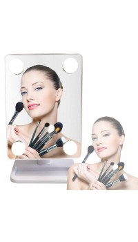 Зеркало для макияжа с LED подсветкой Large Led 360 Mirror 4 LED Белый