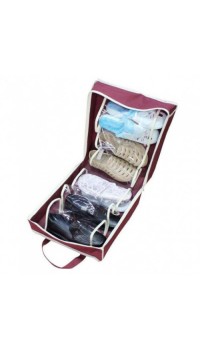 Органайзер для обуви Shoe Tote Bag Pro сумка для хранения обуви на 6 пар БОРДОВАЯ