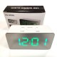 Зеркальные LED часы с будильником и термометром DS-3658L Белые (зеленная подсветка)