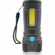 Фонарь аккумуляторный Yajia L-S03 ручной прожектор 4 LED с зарядкой от USB + боковым светом COB