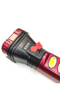 Фонарь аккумуляторный Hurry Bolt HB-707-1 ручной прожектор 9 LED с зарядкой от USB + боковым светом COB 18W