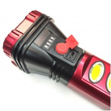 Фонарь аккумуляторный Hurry Bolt HB-707-1 ручной прожектор 9 LED с зарядкой от USB + боковым светом COB 18W