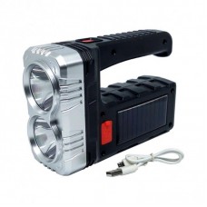 Светодиодный аккумуляторный фонарь Hotter Mouse 7702-B с солнечной панелью USB Серый
