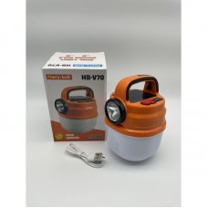 Подвесной фонарь светильник LED с крючком для кемпинга с аккумулятором и солнечной панелью HB-V70 Оранжевый