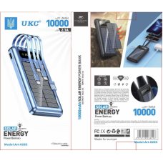 Внешний аккумулятор с солнечной панелью Power bank UKC 8285 10000 Mah зарядка кабель 4в1