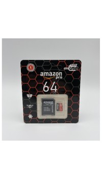 Высокоскоростная карта памяти micro SD AMAZON Pro 64GB class 10 с карманом